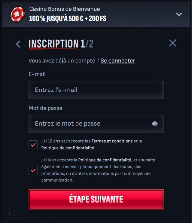 Mafia casino registration